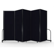 Screenflex Full Motion Divider, 7'6" x 14'1", Black Frame, Black