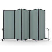 Screenflex Full Motion Divider, 7'6" x 14'1", Black Frame, Sea Green