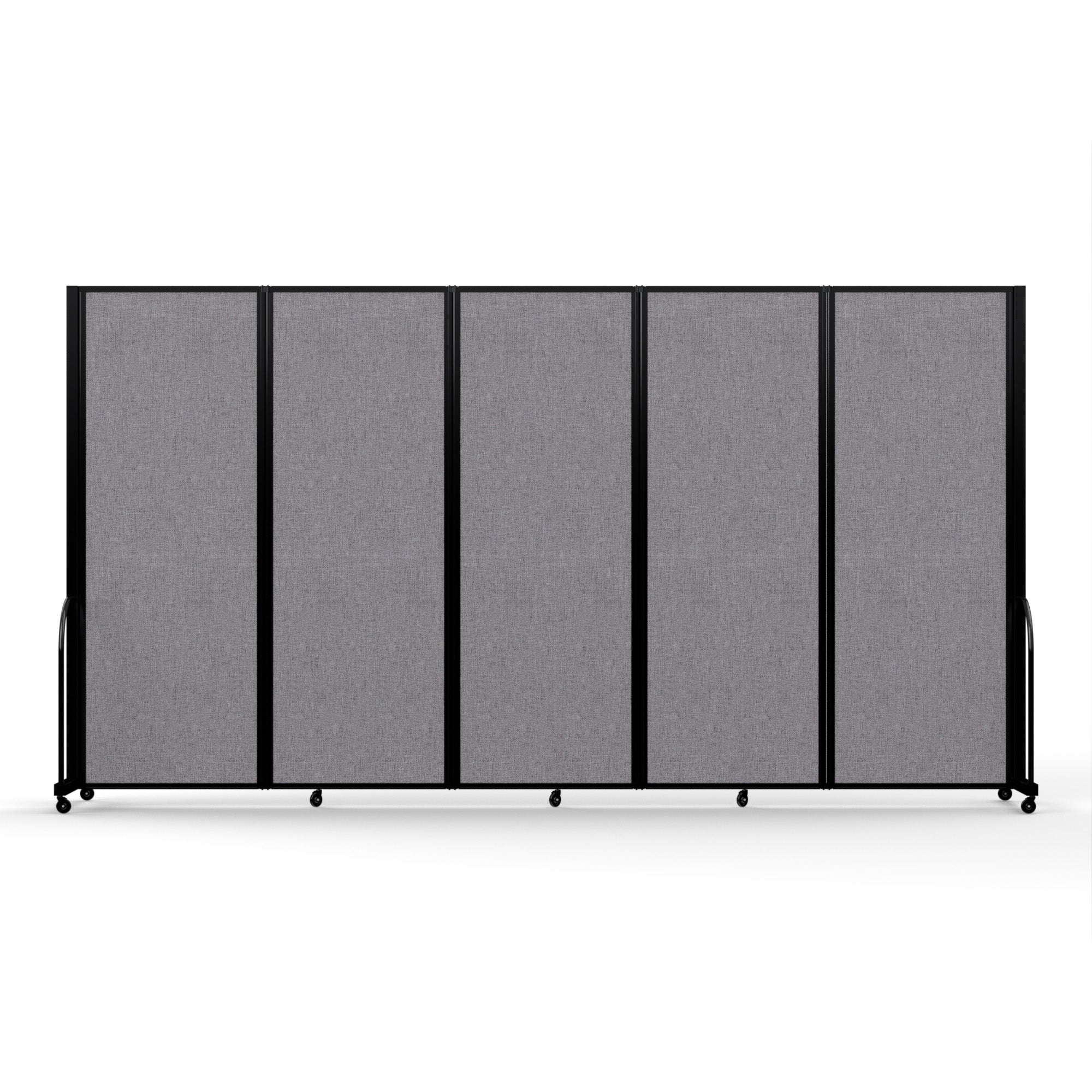 Screenflex Full Motion Divider, 7'6" x 14'1", Black Frame, Select Gray