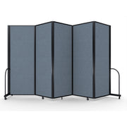 Screenflex Full Motion Divider, 7'6" x 14'1", Black Frame, Summer Blue