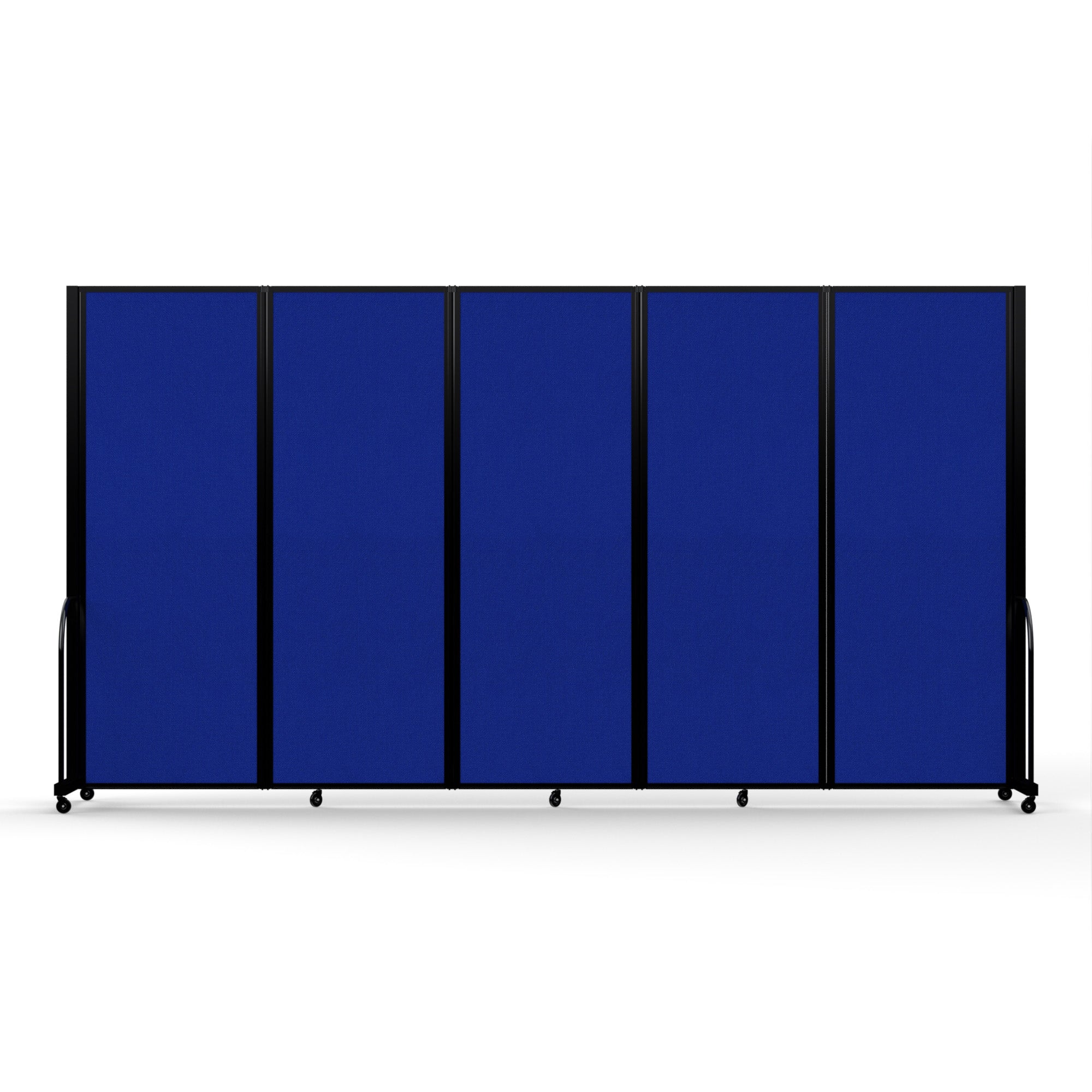 Screenflex Full Motion Divider, 7'6" x 14'1", Black Frame, Royal Blue
