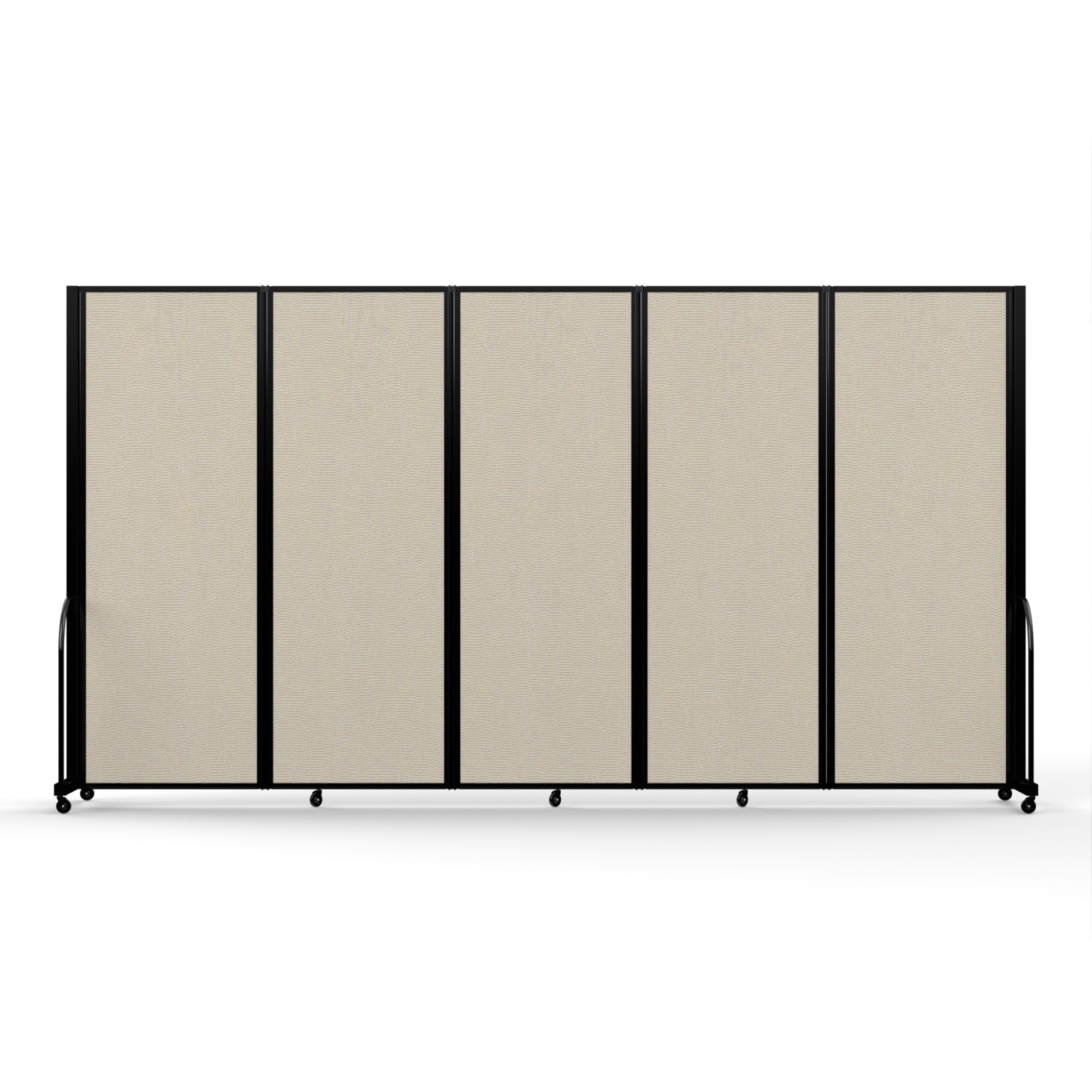 Screenflex Full Motion Divider, 7'6" x 14'1", Black Frame, Sand