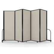 Screenflex Full Motion Divider, 7'6" x 14'1", Black Frame, Sand