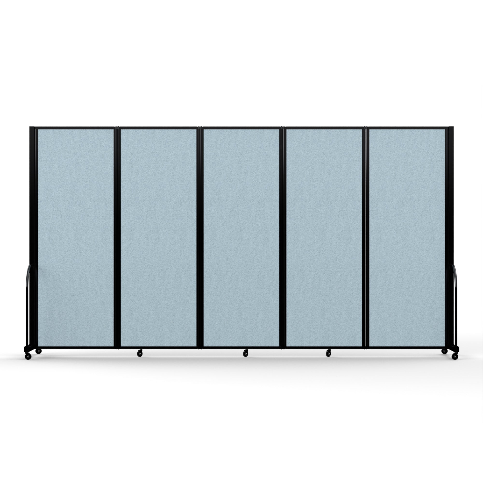 Screenflex Full Motion Divider, 7'6" x 14'1", Black Frame, Blue Tide Vinyl