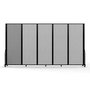Screenflex Full Motion Divider, 7'6" x 14'1", Black Frame, Granite Vinyl