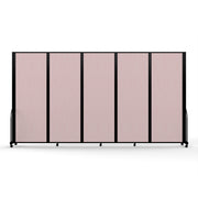Screenflex Full Motion Divider, 7'6" x 14'1", Black Frame, Raspberry Mist Vinyl