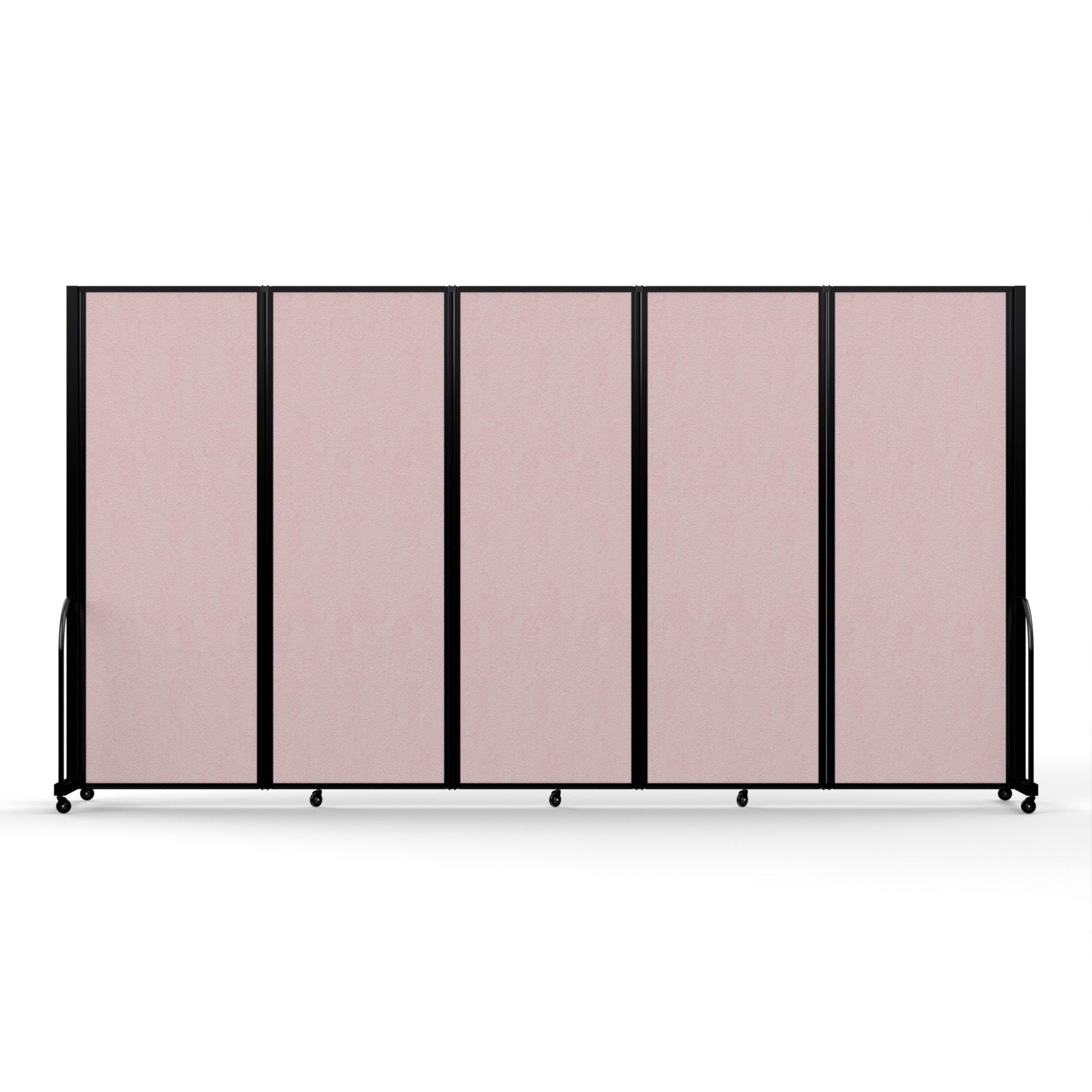Screenflex Full Motion Divider, 7'6" x 14'1", Black Frame, Raspberry Mist Vinyl
