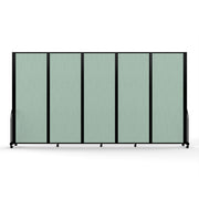 Screenflex Full Motion Divider, 7'6" x 14'1", Black Frame, Mint Vinyl