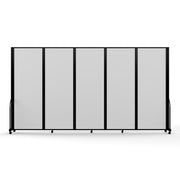 Screenflex Full Motion Divider, 7'6" x 14'1", Black Frame, Ice Vinyl