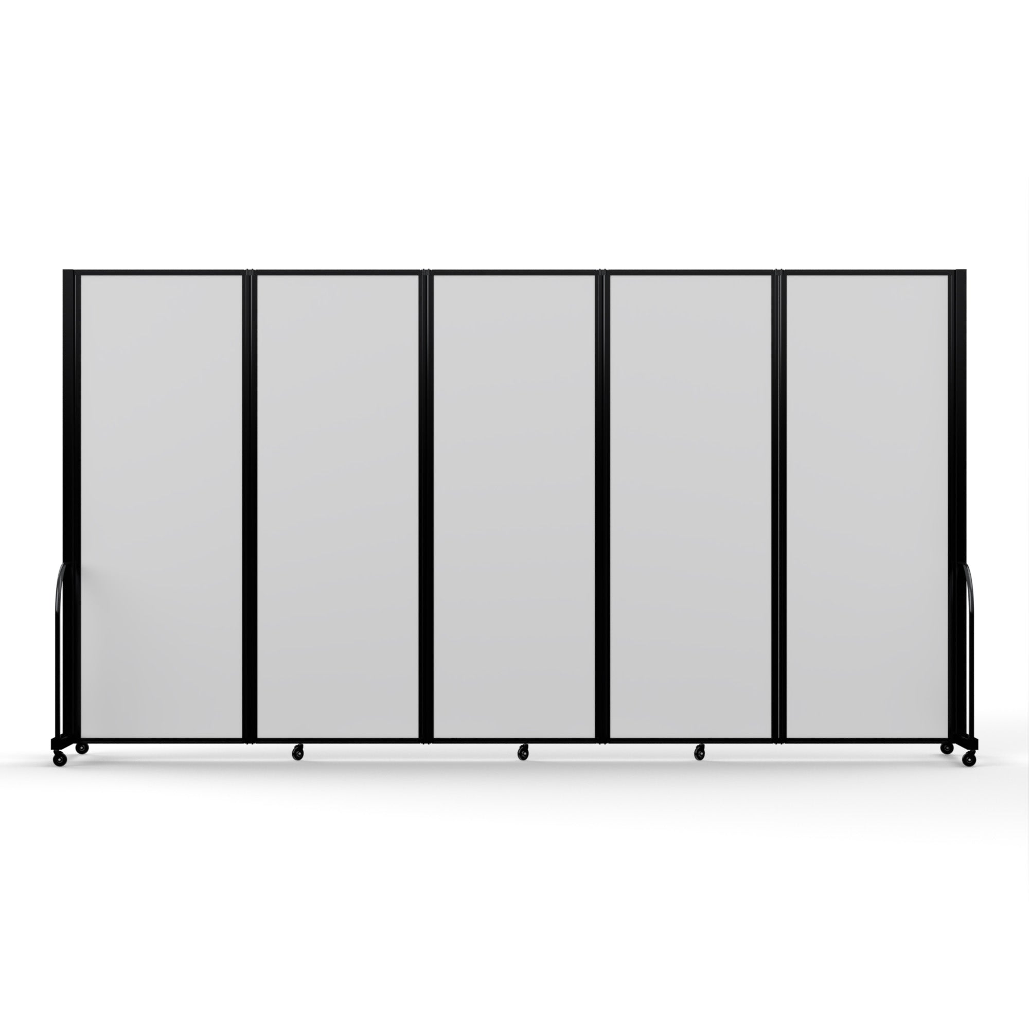 Screenflex Full Motion Divider, 7'6" x 14'1", Black Frame, Ice Vinyl