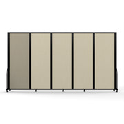 Screenflex Full Motion Divider, 7'6" x 14'1", Black Frame, Hazelnut Vinyl