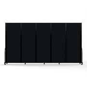 Screenflex Full Motion Divider, 7'6" x 14'1", Black Frame, Coal Vinyl