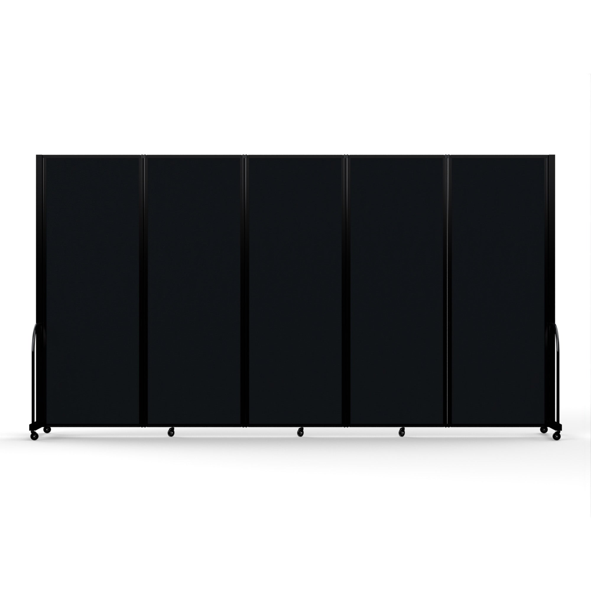 Screenflex Full Motion Divider, 7'6" x 14'1", Black Frame, Coal Vinyl