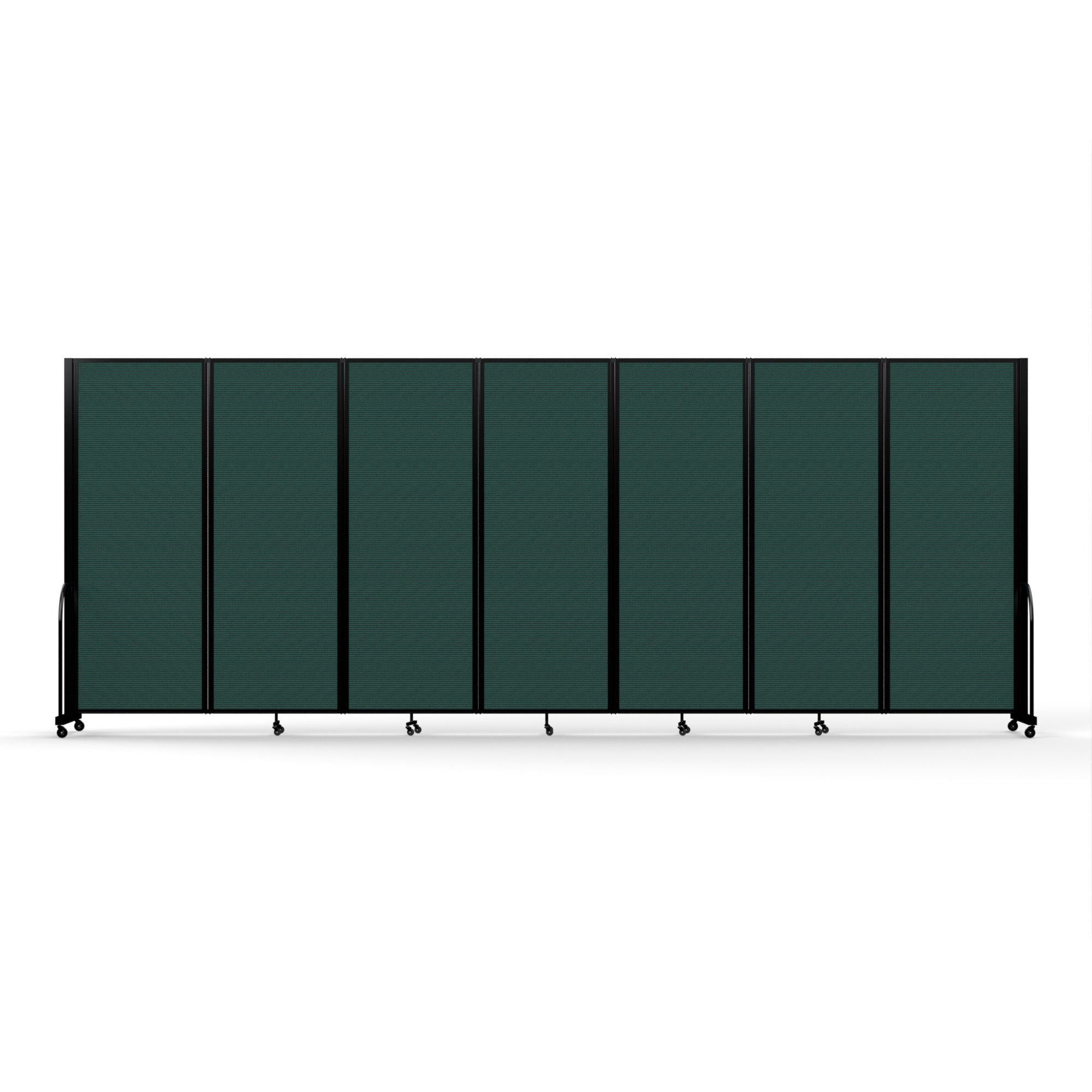 Screenflex Full Motion Divider, 7'6" x 19'7", Black Frame, Mallard