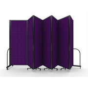 Screenflex Full Motion Divider, 7'6" x 19'7", Black Frame, Purple