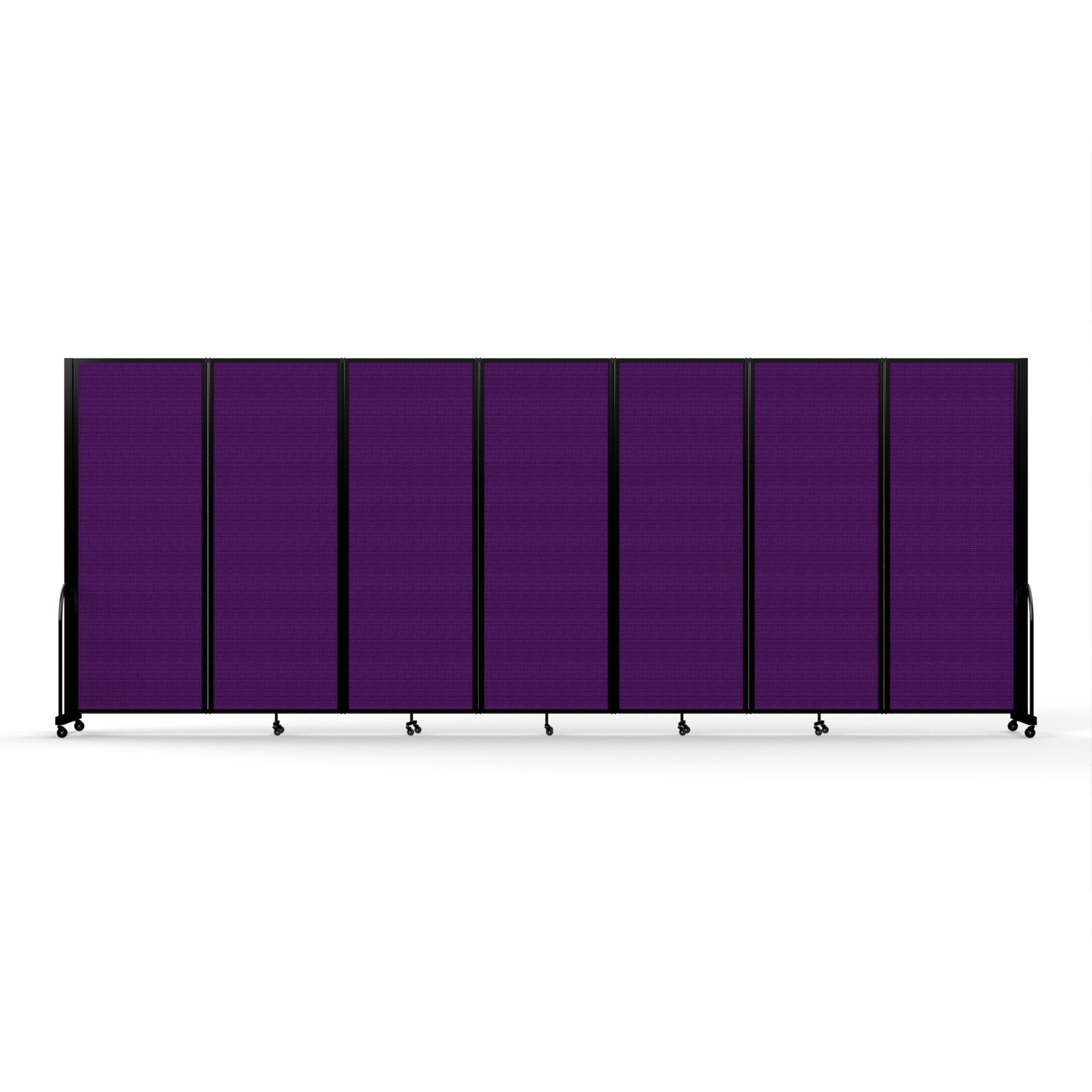 Screenflex Full Motion Divider, 7'6" x 19'7", Black Frame, Purple