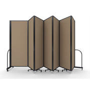 Screenflex Full Motion Divider, 7'6" x 19'7", Black Frame, Desert