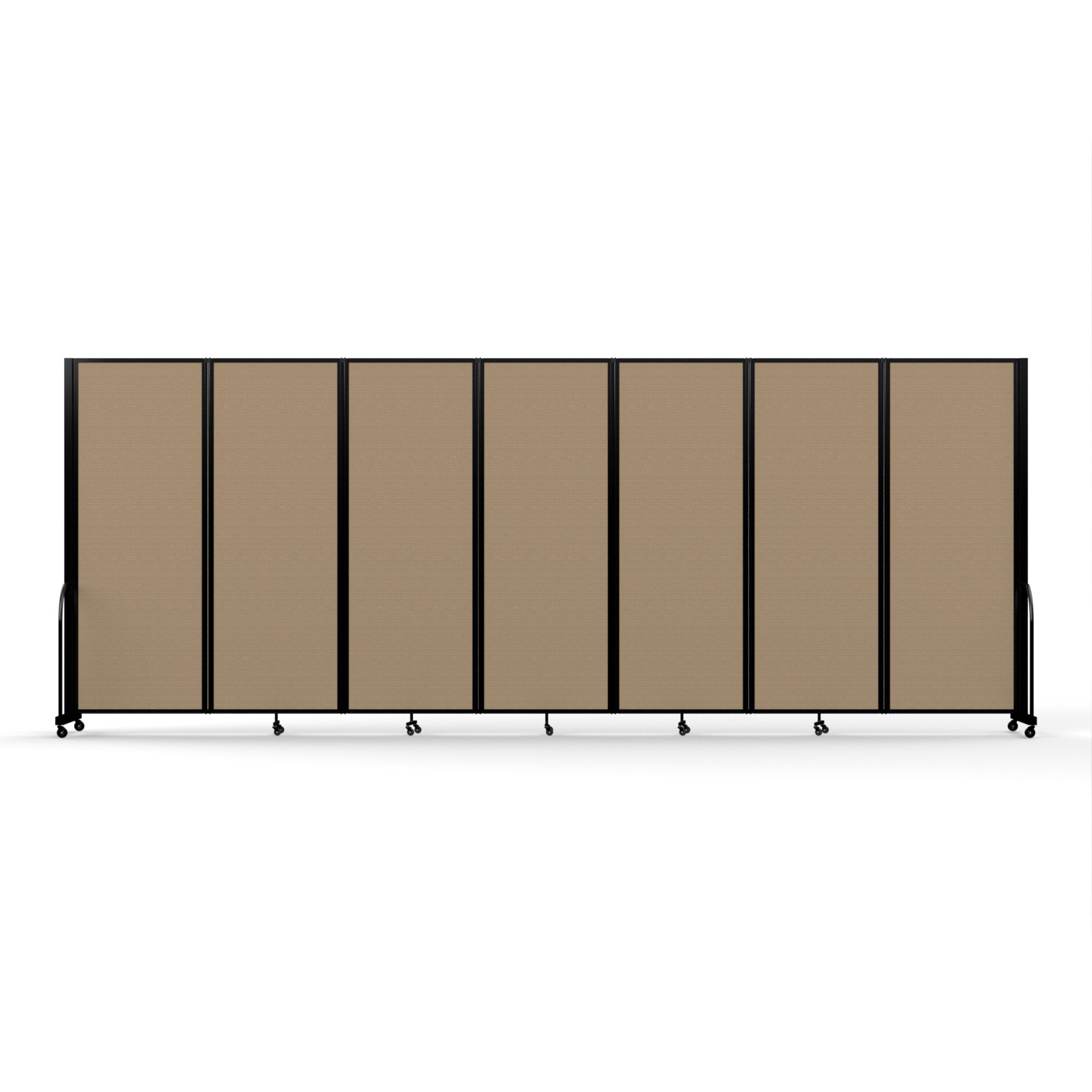 Screenflex Full Motion Divider, 7'6" x 19'7", Black Frame, Desert