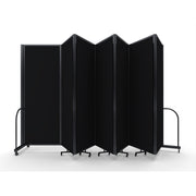 Screenflex Full Motion Divider, 7'6" x 19'7", Black Frame, Black