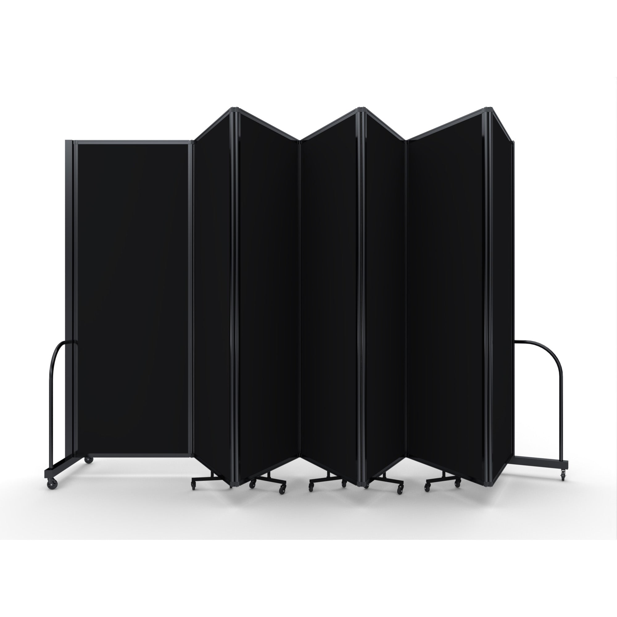 Screenflex Full Motion Divider, 7'6" x 19'7", Black Frame, Black