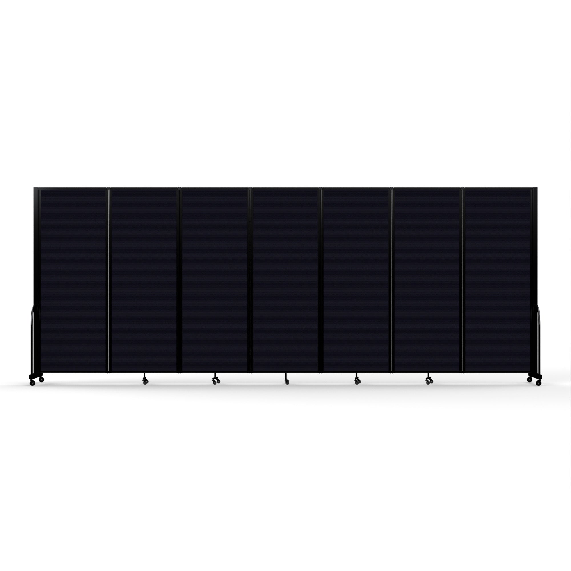 Screenflex Full Motion Divider, 7'6" x 19'7", Black Frame, Black