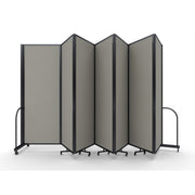 Screenflex Full Motion Divider, 7'6" x 19'7", Black Frame, Select Gray