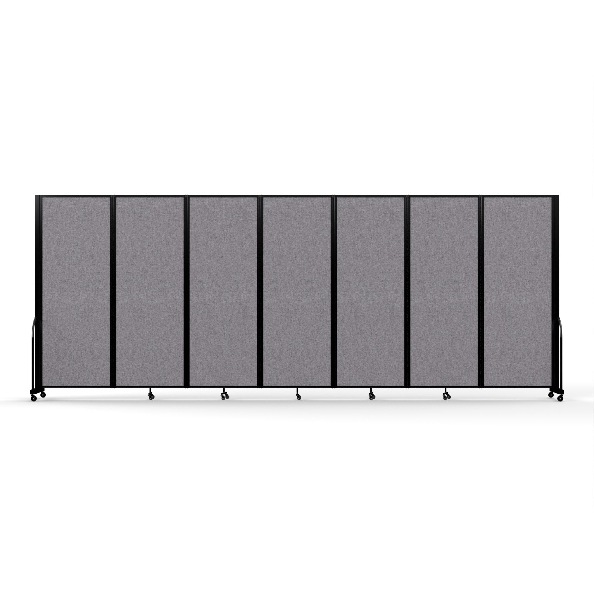 Screenflex Full Motion Divider, 7'6" x 19'7", Black Frame, Select Gray