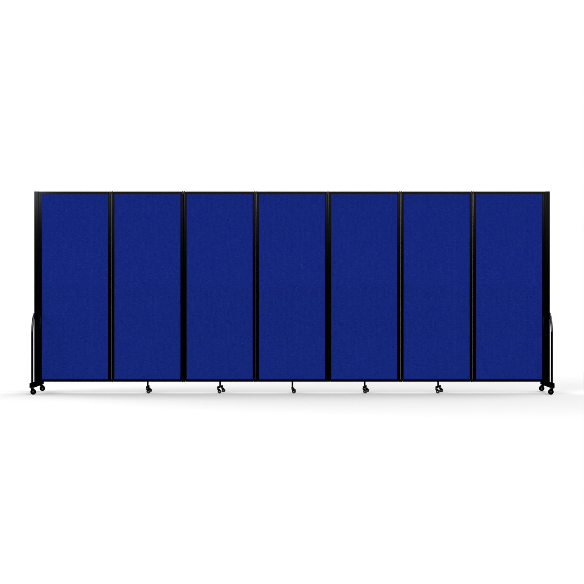 Screenflex Full Motion Divider, 7'6" x 19'7", Black Frame, Royal Blue