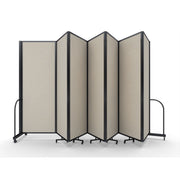 Screenflex Full Motion Divider, 7'6" x 19'7", Black Frame, Sand