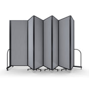 Screenflex Full Motion Divider, 7'6" x 19'7", Black Frame, Granite Vinyl