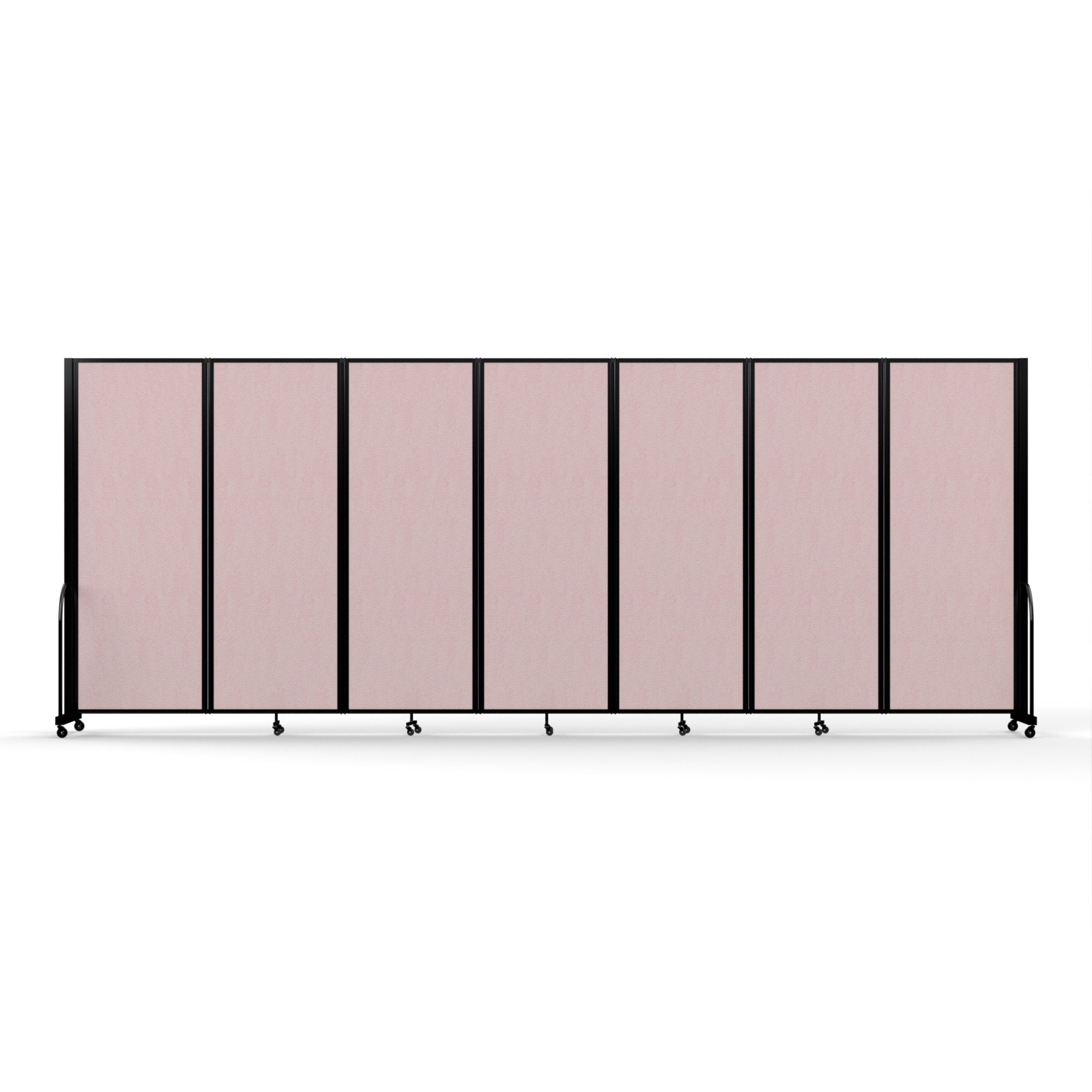 Screenflex Full Motion Divider, 7'6" x 19'7", Black Frame, Raspberry Mist Vinyl