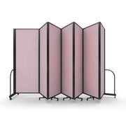Screenflex Full Motion Divider, 7'6" x 19'7", Black Frame, Raspberry Mist Vinyl