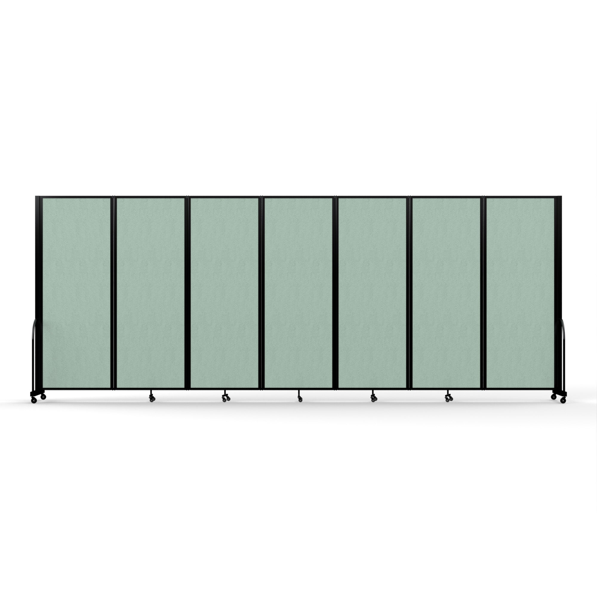 Screenflex Full Motion Divider, 7'6" x 19'7", Black Frame, Mint Vinyl