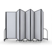 Screenflex Full Motion Divider, 7'6" x 19'7", Black Frame, Ice Vinyl