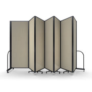 Screenflex Full Motion Divider, 7'6" x 19'7", Black Frame, Hazelnut Vinyl