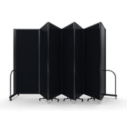 Screenflex Full Motion Divider, 7'6" x 19'7", Black Frame, Coal Vinyl