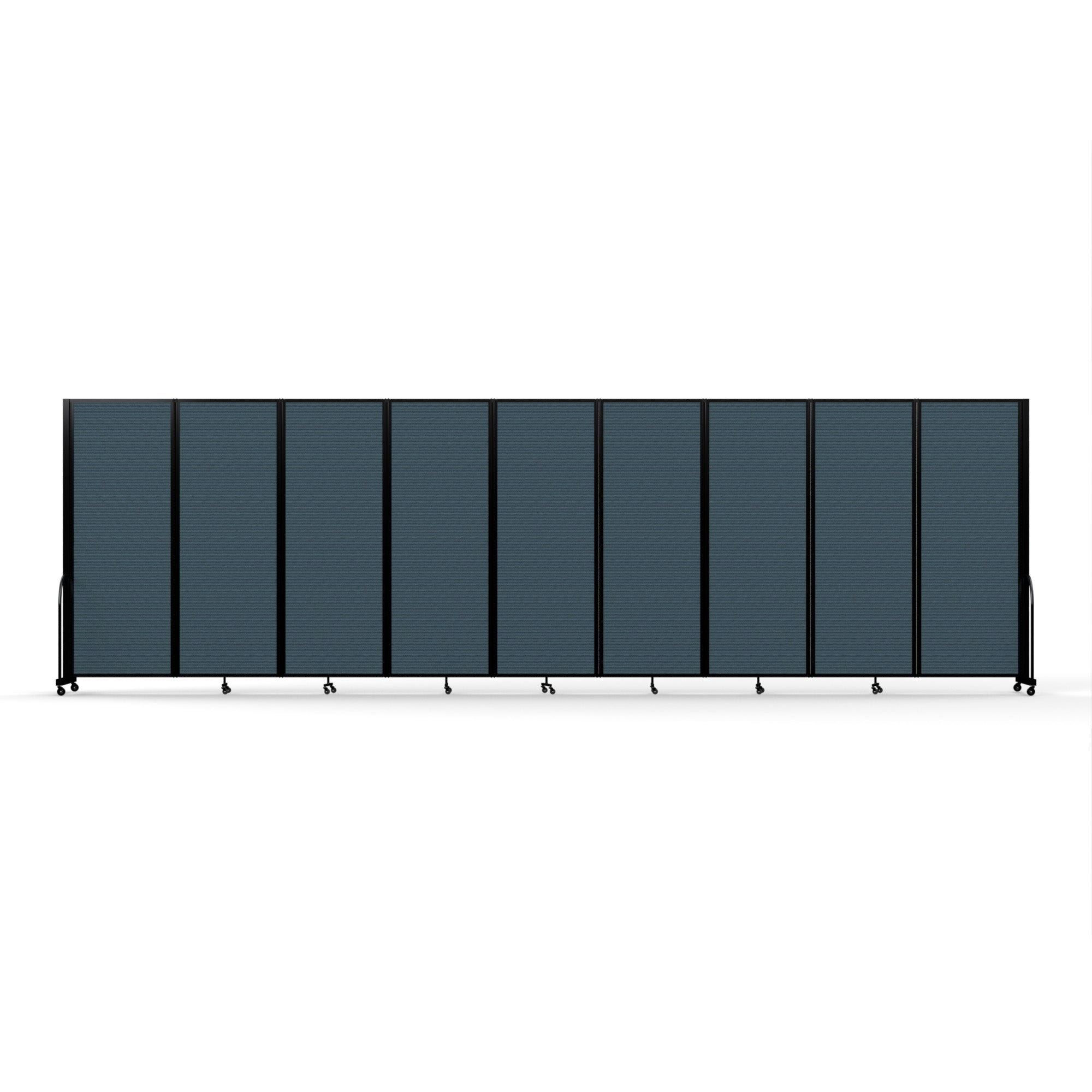 Screenflex Full Motion Divider, 7'6" x 25'1", Black Frame, Lake