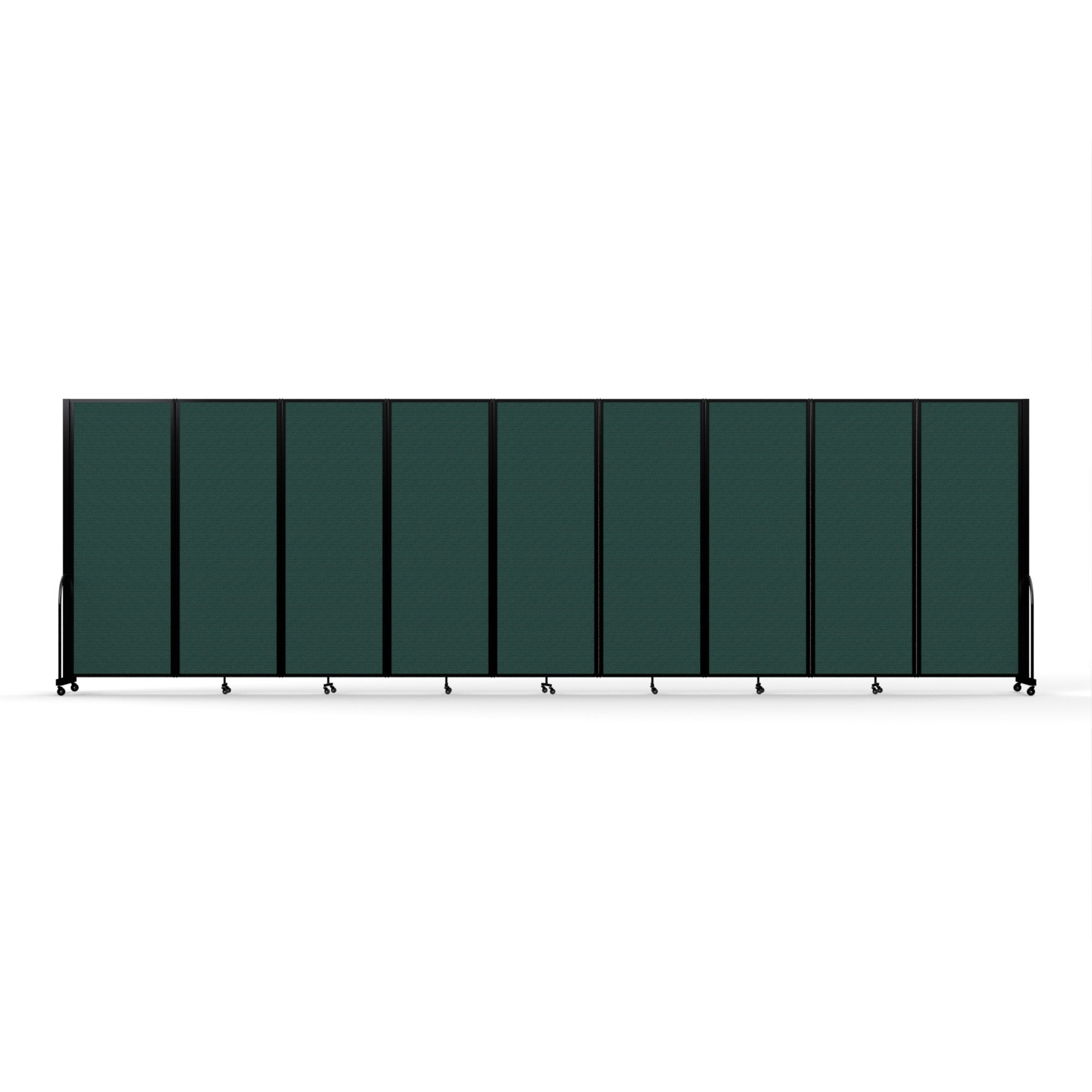 Screenflex Full Motion Divider, 7'6" x 25'1", Black Frame, Mallard