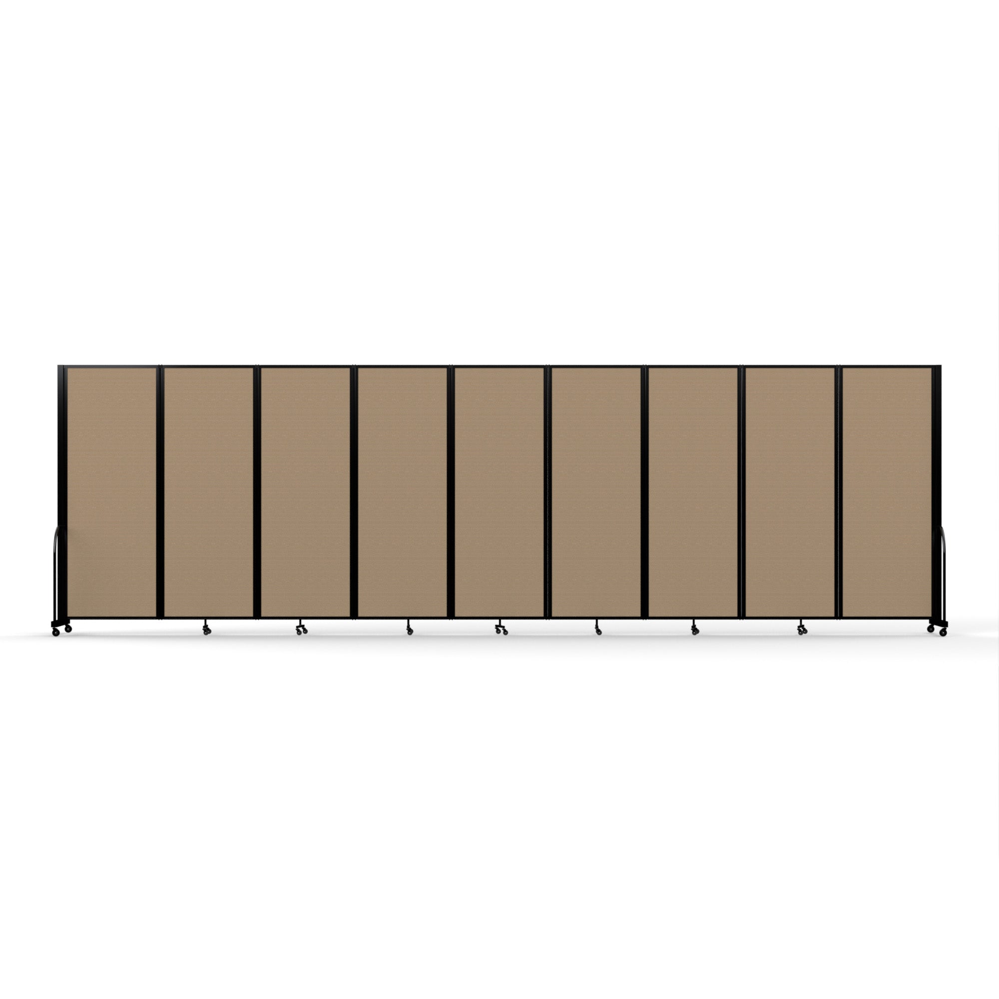 Screenflex Full Motion Divider, 7'6" x 25'1", Black Frame, Desert