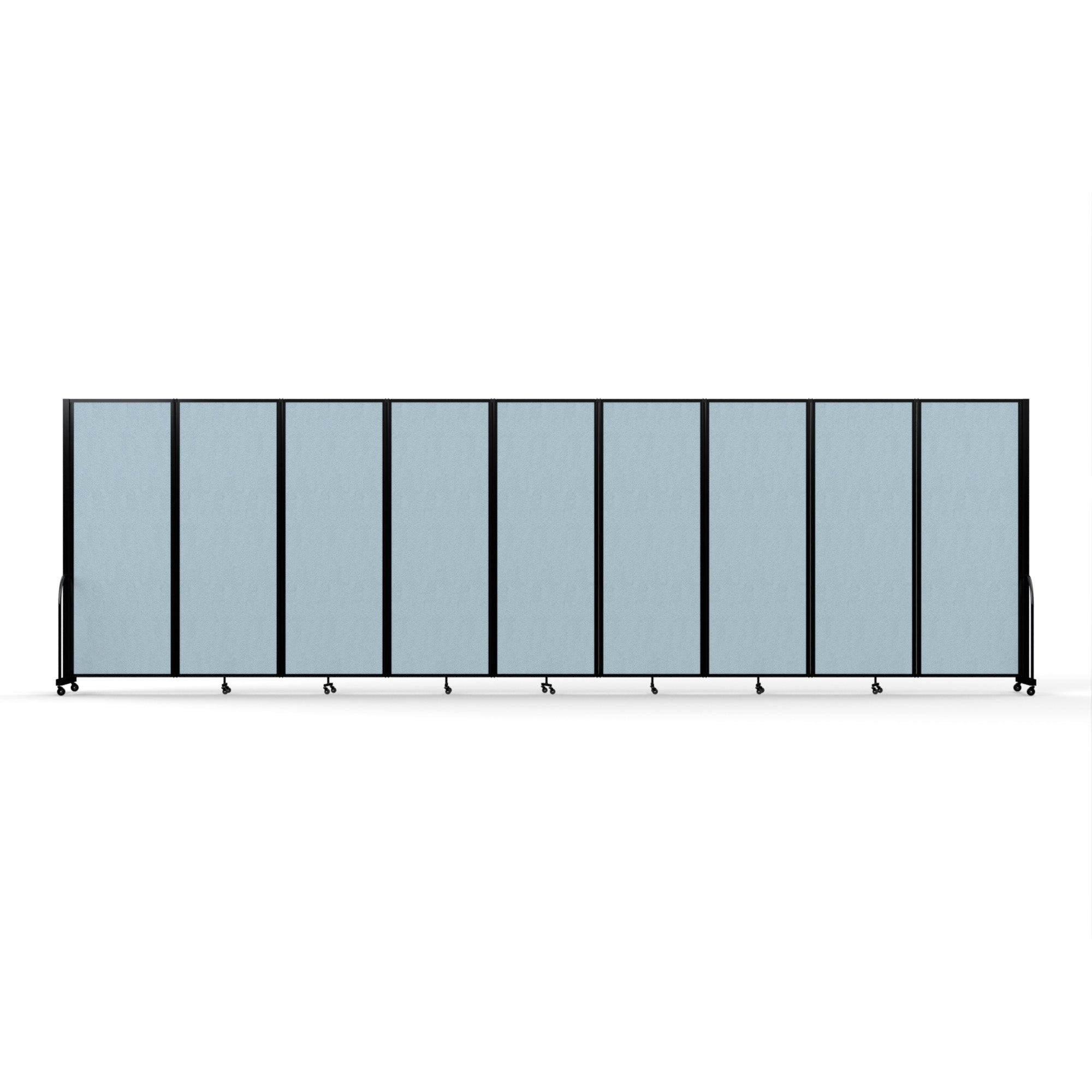 Screenflex Full Motion Divider, 7'6" x 25'1", Black Frame, Blue Tide Vinyl