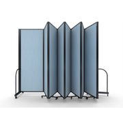 Screenflex Full Motion Divider, 7'6" x 25'1", Black Frame, Blue Tide Vinyl
