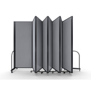 Screenflex Full Motion Divider, 7'6" x 25'1", Black Frame, Granite Vinyl