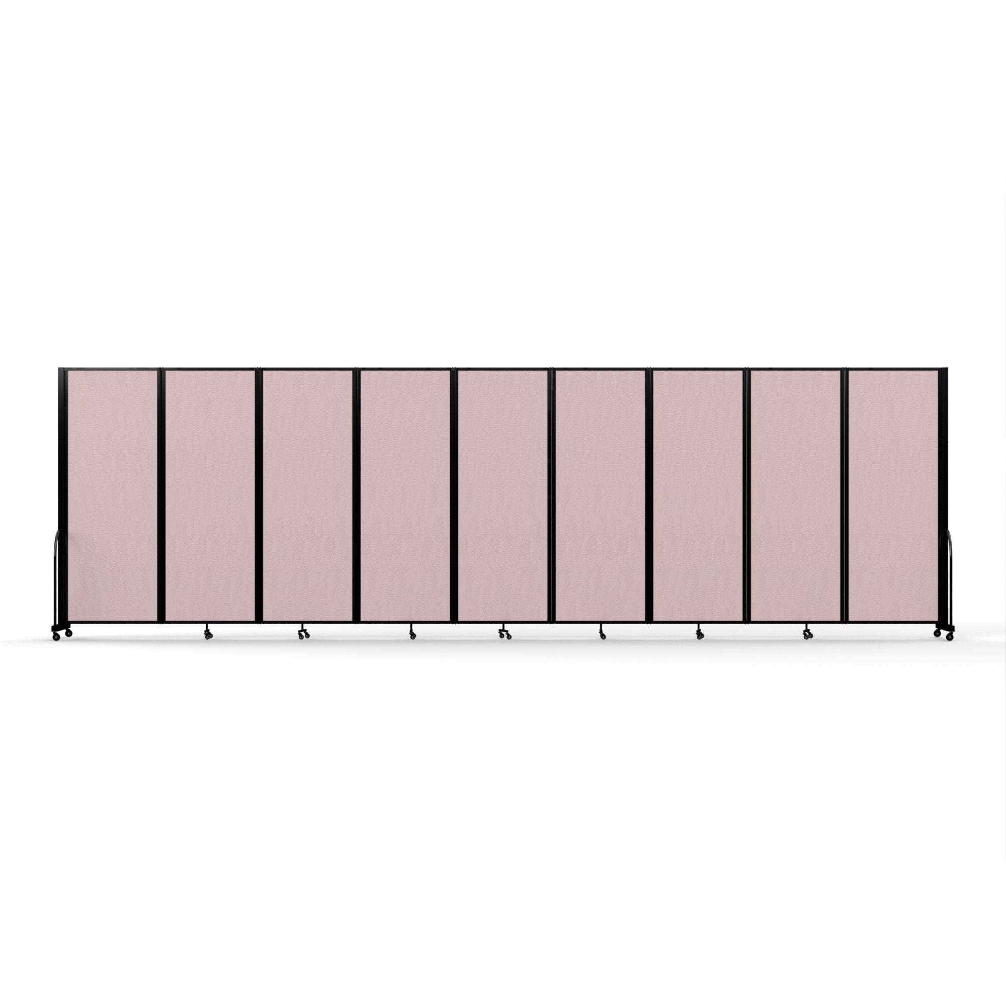 Screenflex Full Motion Divider, 7'6" x 25'1", Black Frame, Raspberry Mist Vinyl