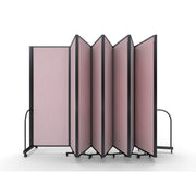Screenflex Full Motion Divider, 7'6" x 25'1", Black Frame, Raspberry Mist Vinyl