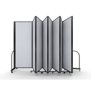 Screenflex Full Motion Divider, 7'6" x 25'1", Black Frame, Ice Vinyl