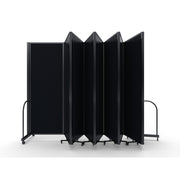 Screenflex Full Motion Divider, 7'6" x 25'1", Black Frame, Coal Vinyl