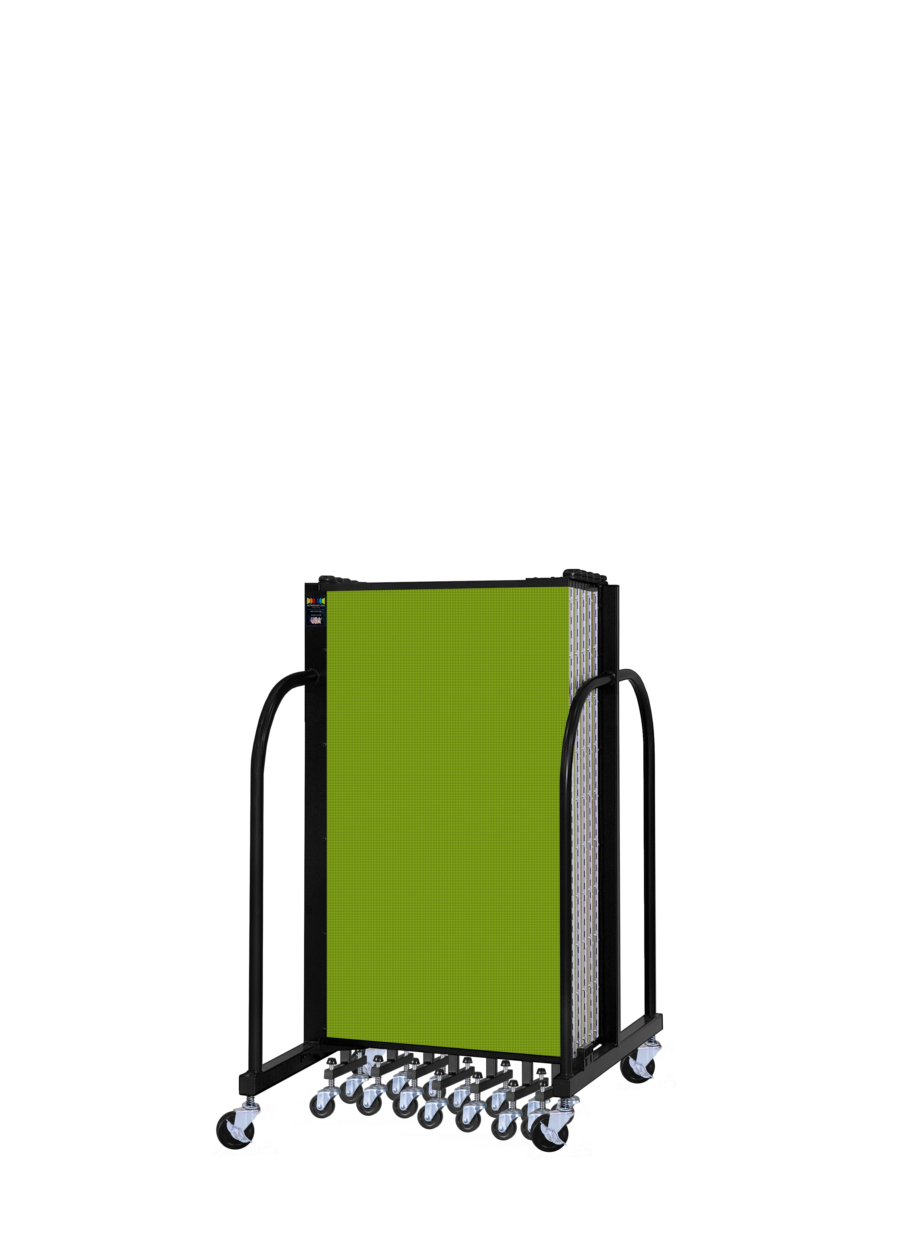 Signature Room Divider - 4'H x 20' 5"L - 11 Panel, Apple Green, Fabric