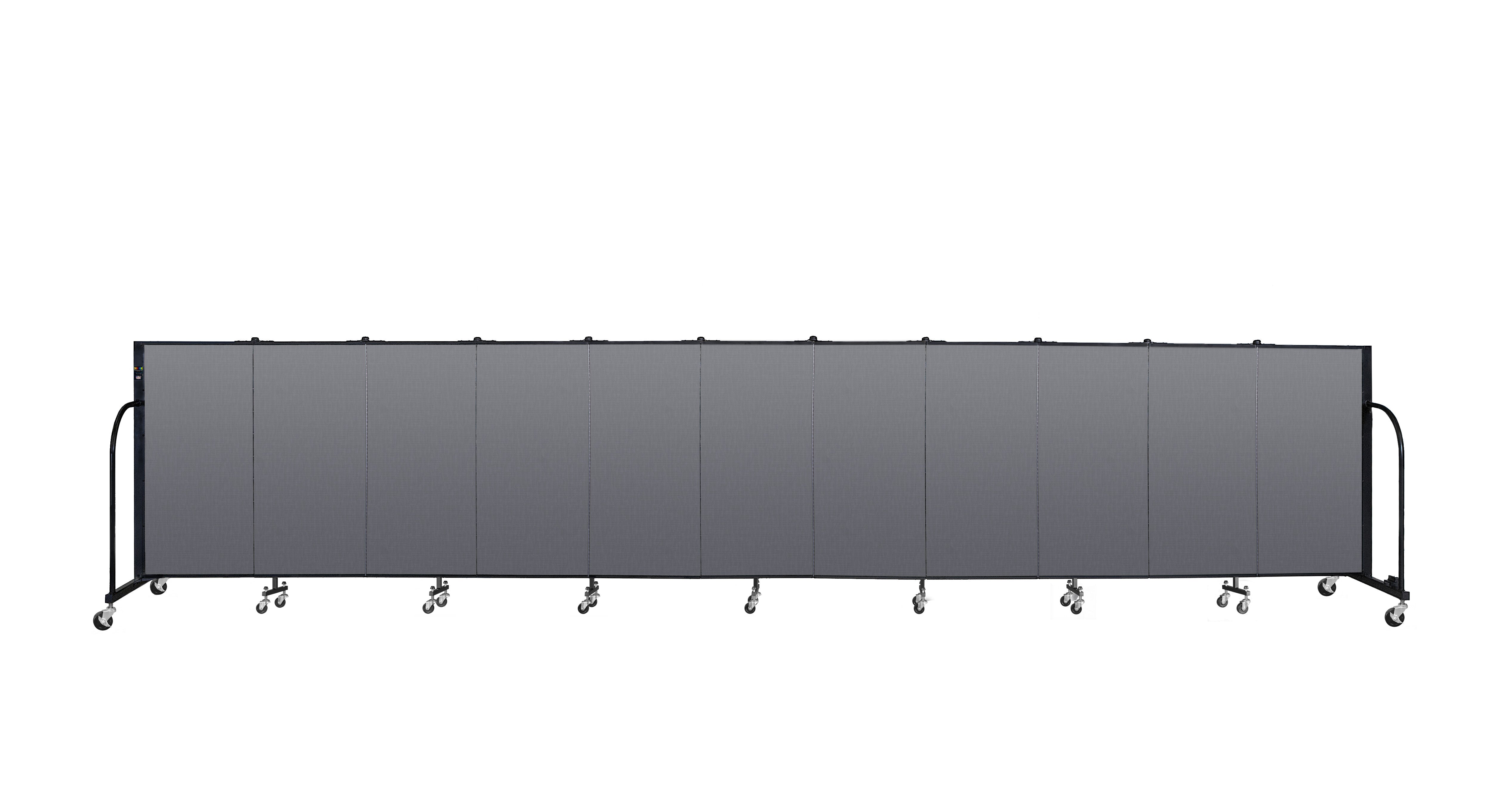 Signature Room Divider - 4'H x 20' 5"L - 11 Panel, Stone, Fabric