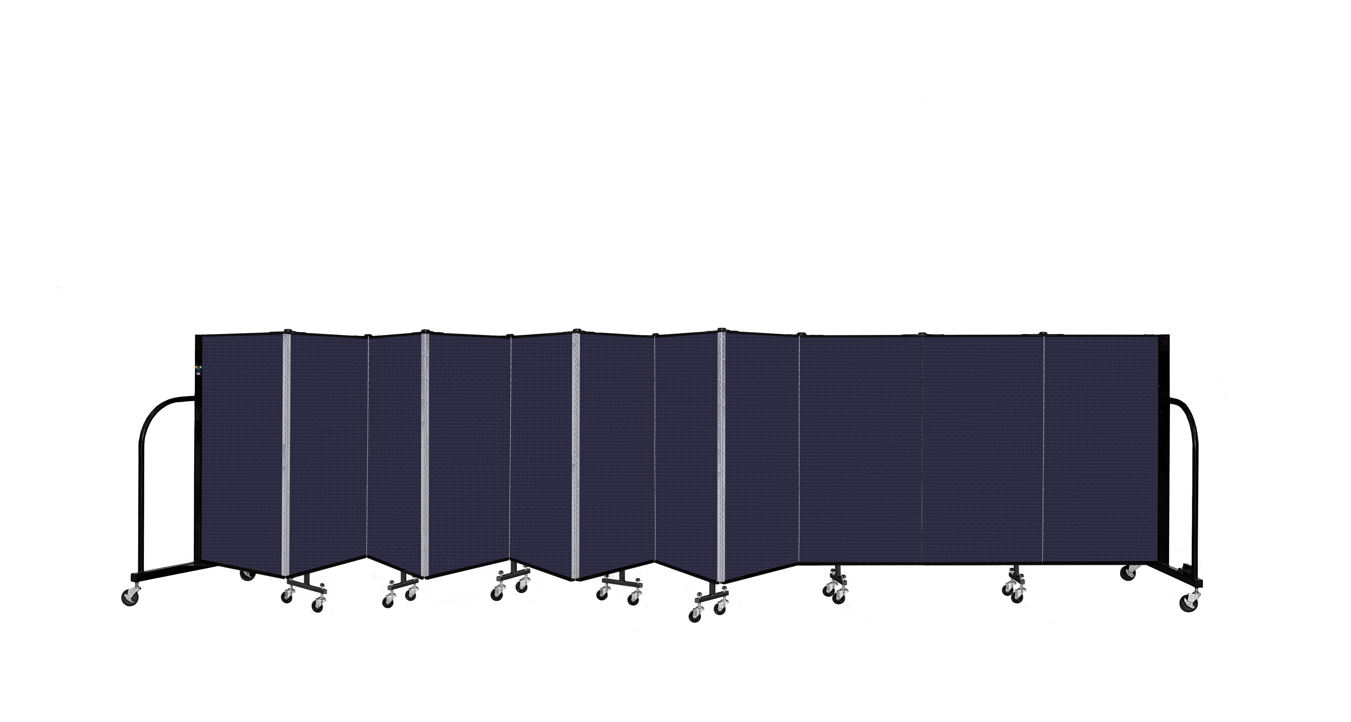 Signature Room Divider - 4'H x 20' 5"L - 11 Panel, Navy, Fabric