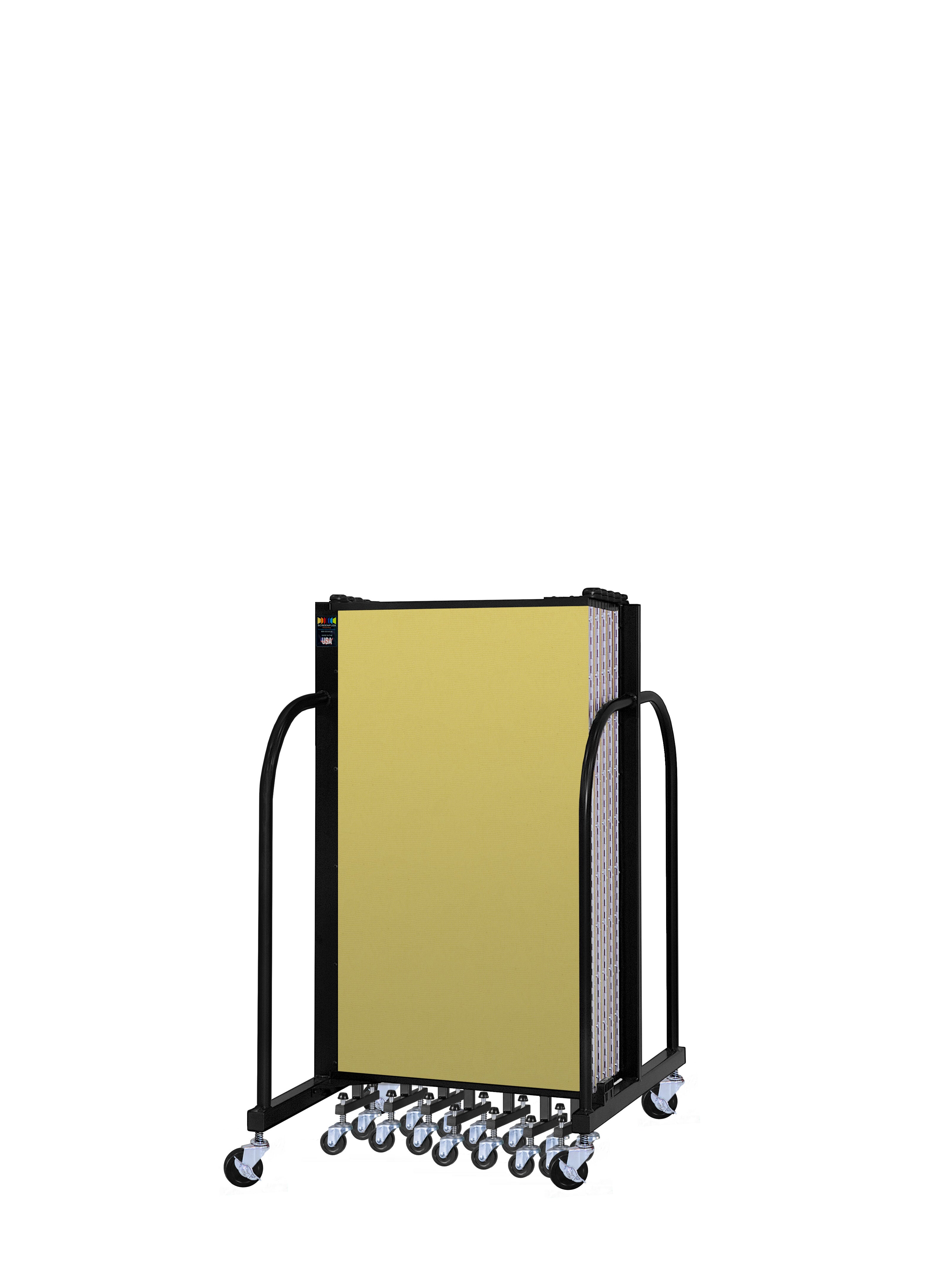 Signature Room Divider - 4'H x 20' 5"L - 11 Panel, Primary Yellow, Fabric